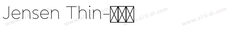 Jensen Thin字体转换